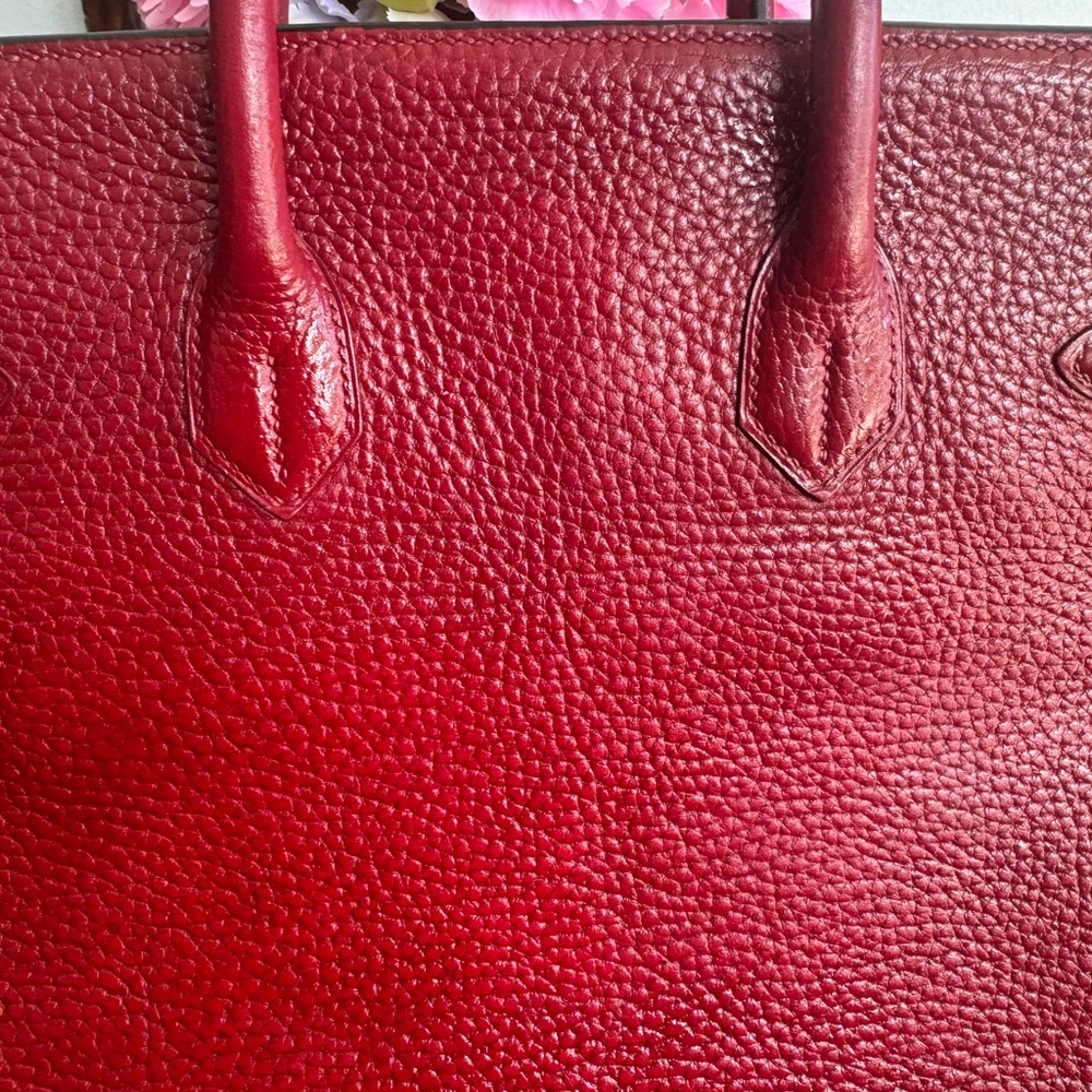 Hermes Haute a Courroies size 32cm - RED REPAINTED - Picture 8 of 17